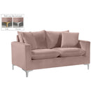  Manufacturer Color_Pink -- Naomi 58" Pink Velvet Upholstered Loveseat IMAGE 2