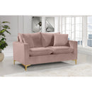  Manufacturer Color_Pink -- Naomi 58" Pink Velvet Upholstered Loveseat IMAGE 3