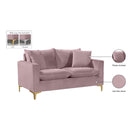  Manufacturer Color_Pink -- Naomi 58" Pink Velvet Upholstered Loveseat IMAGE 8