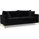  Manufacturer Color_Black -- Meridian Naomi Stationary Fabric Sofa IMAGE 1