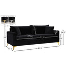  Manufacturer Color_Black -- Meridian Naomi Stationary Fabric Sofa IMAGE 8