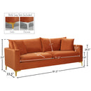  Manufacturer Color_Cognac -- Naomi 81.5" Cognac Velvet Upholstered Sofa IMAGE 13