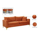  Manufacturer Color_Cognac -- Naomi 81.5" Cognac Velvet Upholstered Sofa IMAGE 14