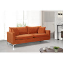  Manufacturer Color_Cognac -- Naomi 81.5" Cognac Velvet Upholstered Sofa IMAGE 4