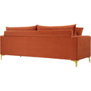  Manufacturer Color_Cognac -- Naomi 81.5" Cognac Velvet Upholstered Sofa IMAGE 5