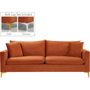  Manufacturer Color_Cognac -- Naomi 81.5" Cognac Velvet Upholstered Sofa IMAGE 7