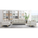  Manufacturer Color_Cream -- Naomi 81.5" Cream Velvet Upholstered Sofa IMAGE 12