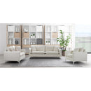  Manufacturer Color_Cream -- Naomi 81.5" Cream Velvet Upholstered Sofa IMAGE 13
