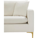  Manufacturer Color_Cream -- Naomi 81.5" Cream Velvet Upholstered Sofa IMAGE 7