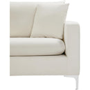  Manufacturer Color_Cream -- Naomi 81.5" Cream Velvet Upholstered Sofa IMAGE 8