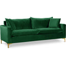  Manufacturer Color_Green -- Naomi 81.5" Green Velvet Upholstered Sofa IMAGE 1