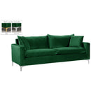  Manufacturer Color_Green -- Naomi 81.5" Green Velvet Upholstered Sofa IMAGE 2