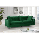  Manufacturer Color_Green -- Naomi 81.5" Green Velvet Upholstered Sofa IMAGE 4