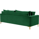  Manufacturer Color_Green -- Naomi 81.5" Green Velvet Upholstered Sofa IMAGE 5