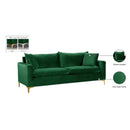  Manufacturer Color_Green -- Naomi 81.5" Green Velvet Upholstered Sofa IMAGE 9