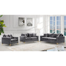  Manufacturer Color_Grey -- Naomi 81.5" Grey Velvet Upholstered Sofa IMAGE 6