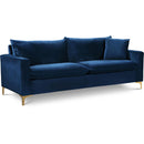  Manufacturer Color_Navy -- Naomi 81.5" Navy Velvet Upholstered Sofa IMAGE 1