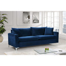  Manufacturer Color_Navy -- Naomi 81.5" Navy Velvet Upholstered Sofa IMAGE 4