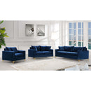  Manufacturer Color_Navy -- Naomi 81.5" Navy Velvet Upholstered Sofa IMAGE 6