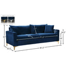  Manufacturer Color_Navy -- Naomi 81.5" Navy Velvet Upholstered Sofa IMAGE 8
