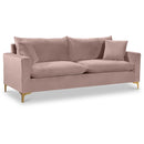  Manufacturer Color_Pink -- Naomi 81.5" Pink Velvet Upholstered Sofa IMAGE 1