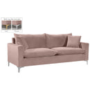  Manufacturer Color_Pink -- Naomi 81.5" Pink Velvet Upholstered Sofa IMAGE 2