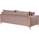  Manufacturer Color_Pink -- Naomi 81.5" Pink Velvet Upholstered Sofa IMAGE 5