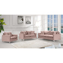  Manufacturer Color_Pink -- Naomi 81.5" Pink Velvet Upholstered Sofa IMAGE 7