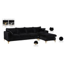  Manufacturer Color_Black -- Meridian Naomi Fabric 2 pc Sectional IMAGE 18