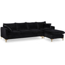  Manufacturer Color_Black -- Meridian Naomi Fabric 2 pc Sectional IMAGE 1
