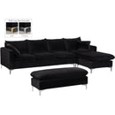  Manufacturer Color_Black -- Meridian Naomi Fabric 2 pc Sectional IMAGE 3
