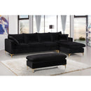  Manufacturer Color_Black -- Meridian Naomi Fabric 2 pc Sectional IMAGE 5