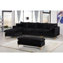  Manufacturer Color_Black -- Meridian Naomi Fabric 2 pc Sectional IMAGE 6