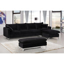 Manufacturer Color_Black -- Meridian Naomi Fabric 2 pc Sectional IMAGE 7