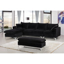  Manufacturer Color_Black -- Meridian Naomi Fabric 2 pc Sectional IMAGE 8