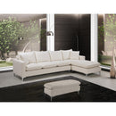  Manufacturer Color_Cream -- Naomi 110" Cream Velvet Upholstered Reversible Sectional IMAGE 20