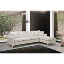  Manufacturer Color_Cream -- Naomi 110" Cream Velvet Upholstered Reversible Sectional IMAGE 6