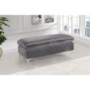 Meridian Naomi Grey Velvet 2 pc Reversible Sectional IMAGE 16