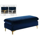  Manufacturer Color_Navy -- Naomi 110" Navy Velvet Upholstered Reversible Sectional IMAGE 13