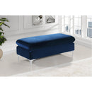  Manufacturer Color_Navy -- Naomi 110" Navy Velvet Upholstered Reversible Sectional IMAGE 14
