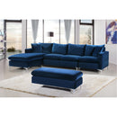  Manufacturer Color_Navy -- Naomi 110" Navy Velvet Upholstered Reversible Sectional IMAGE 8