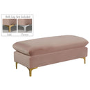 Manufacturer Color_Pink -- Naomi 110" Pink Velvet Upholstered Reversible Sectional IMAGE 13