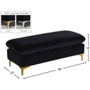  Manufacturer Color_Black -- Meridian Naomi Fabric Ottoman IMAGE 3