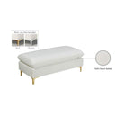  Manufacturer Color_Cream -- Naomi Cream Velvet Upholstered Bench IMAGE 10