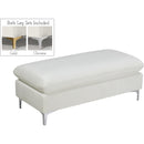 Manufacturer Color_Cream -- Naomi Cream Velvet Upholstered Bench IMAGE 2