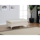 Manufacturer Color_Cream -- Naomi Cream Velvet Upholstered Bench IMAGE 4