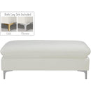  Manufacturer Color_Cream -- Naomi Cream Velvet Upholstered Bench IMAGE 6