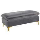 Meridian Naomi Fabric Ottoman 636Grey-Ott IMAGE 1