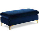  Manufacturer Color_Navy -- Naomi Navy Velvet Upholstered Bench IMAGE 1