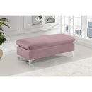  Manufacturer Color_Pink -- Naomi Pink Velvet Upholstered Bench IMAGE 2